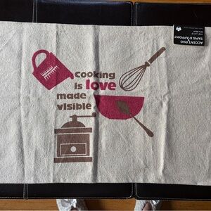 New with tags 19.5x31.5 floor mat - Cooking is love made visible